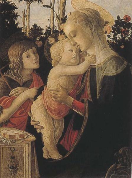 Sandro Botticelli Madonna of the Rose Garden or Madonna and Child with St John the Baptist